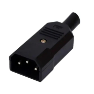 Штекер мережевий 3pin під шнур, мідь, корпус пластик