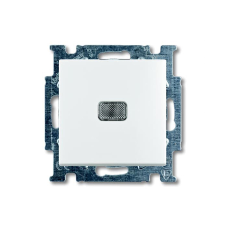 Выключатель одноклавишный встраиваемый ABB Basic 55 белый с подсветкой - 1