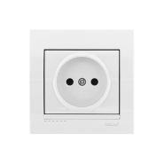 Розетка Lezard DERIY без заземлення, біла, 702-0202-121