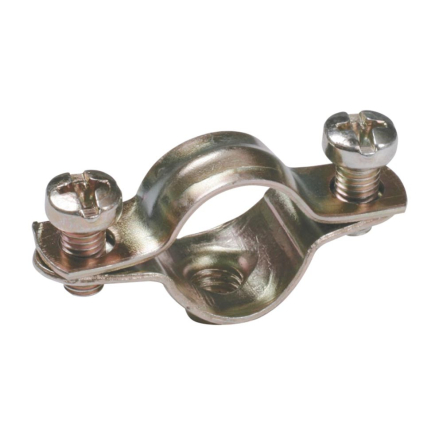 Скоба металлическая двухлапковая, IEK, CMA12-38-100, d38-40 мм - 1