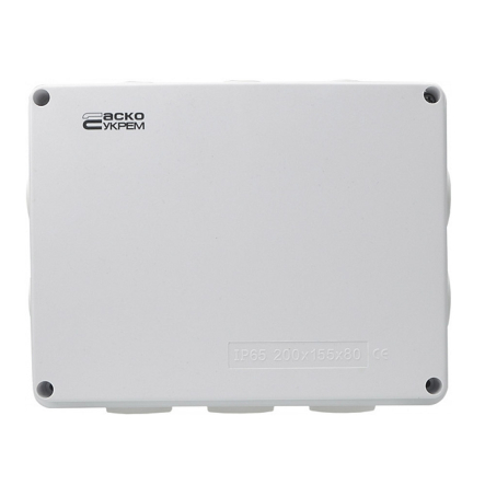 Коробка распределительная АСКО-УКРЕМ TY-RA, 200х155х80 мм., IP65, для улицы, A0150170022