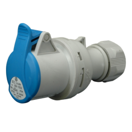 Розетка переносная SEZ ISN 1632, IP 44, 16A, 400V, 3n - 1