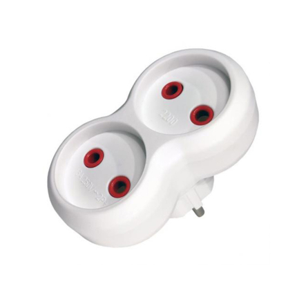 Двойник NEOMAX без заземления, белый, NX1013 - 1