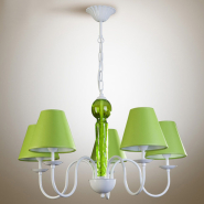 Люстра N&B Light "Мішель" 17105, 5хЕ14, 750х670 мм, салатова