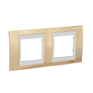 Рамка 2-місна золото/слонова кістка Schneider Electric Uniсa TOP, MGU66.004.504