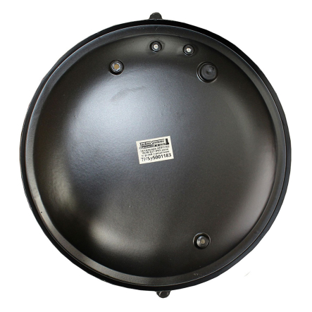 Светильник TechnoSystems НПП1102-100W-E27-IP65, круг, чёрный, с решеткой, TNSy5001183