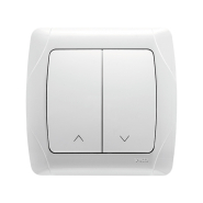 Вимикач 2 кл. для жалюзі VIKO CARMEN 90561016, білий