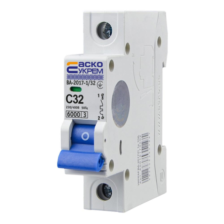 Автоматический выключатель АСКО-УКРЕМ ВА-2017 1р, 32А С, A0010170006
