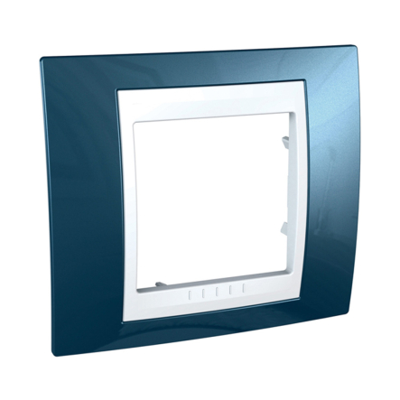 Рамка 1-місна блакитний лід/білий Schneider Electric Uniсa PLUS, MGU6.002.854 - 1