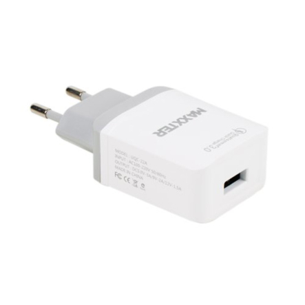 Універсальний зарядний пристрій (швидка зарядка Qualcomm) Maxxter UQC-22A, 5V/3A-9V/2A-12V/1.5A - 1