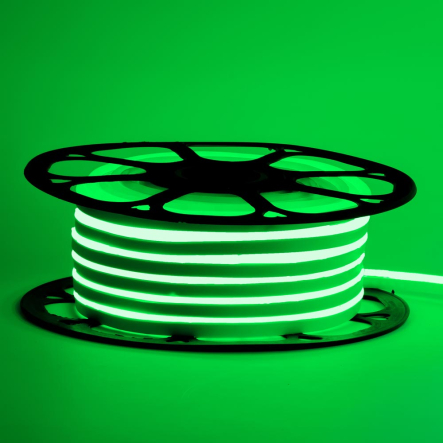 Світлодіодний неон зелений 220V smd2835 120LED/м 7W/м IP65 8х16мм AVT-1-NEON - 1