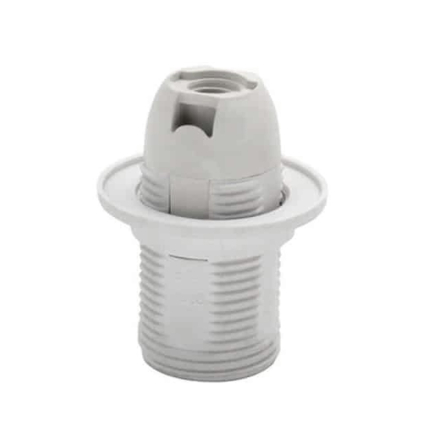 Патрон HOROZ Electric, Е14, пластиковый, с юбкой, белый, 094-002-0004-010 - 1