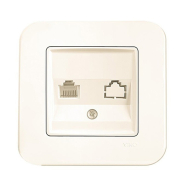 Розетка комп'ютерна VIKO Rollina, 90421032, крем