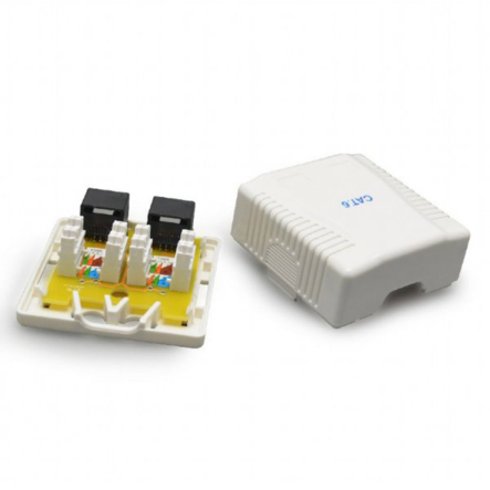 Розетка на 2 порта Cablexpert NCAC-2U6-01, RJ-45, 6 cat, внешняя