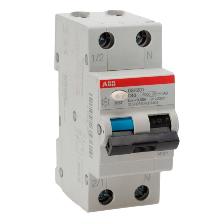 Диференціальний автоматичний вимикач ABB DSH201-C40, A, AC 30 mA, 6 kA, 2CSR255070R1404 - 1