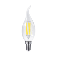 Лампа LED MAXUS 1-MFM-737, Filament, 6 Вт, 4100K, E14, 220 В, C37 Clear