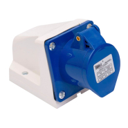 Розетка стаціонарна TAKEL 113, 16А, 220В, 2P+E, IP44, зовнішня, 503201