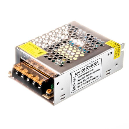 Блок живлення для світлодіодної стрічки 12V, IP20, MN-8.3A - 100W, 1013435 - 1