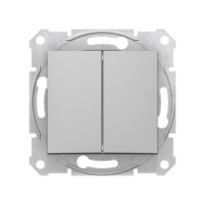 Переключатель двухклавишный Schneider Electric Sedna, алюминий, SDN0600160
