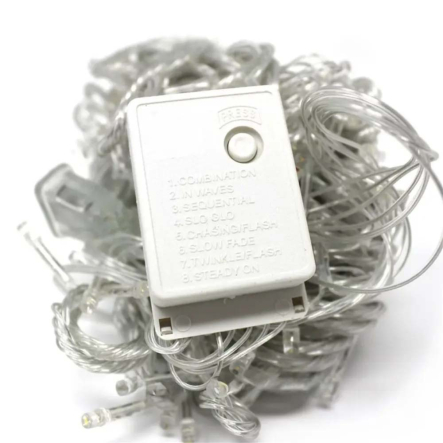 Гирлянда LED "Нить" 18м 200LED, от сети, на белом проводе, RD-7141, RGB