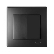 Вимикач Lezard LESYA двоклавішний, антрацит, 705-4242-101