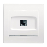 Розетка ТФ одинарная RJ11М Schneider Electric Anya, белая, AYA4100221