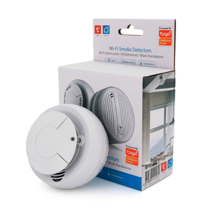 Автономний WiFi датчик 2 в 1 диму з сиреною YOSO Dsmoke + СО WIFI-03 TUYA живлення CR123A +1 шт батарея - 1