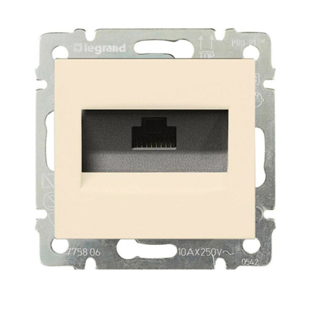 Розетка компьютерная RJ45 UTP категория 5Е LEGRAND Valena, 774130, бежевая - 1