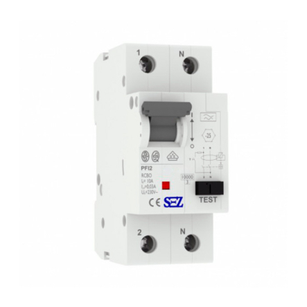 Диференціальний автоматичний вимикач SEZ PF12 32A/0.03A C - 1