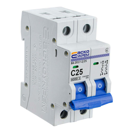 Автоматический выключатель АСКО-УКРЕМ ВА-2017 2р, 25А С, A0010170014