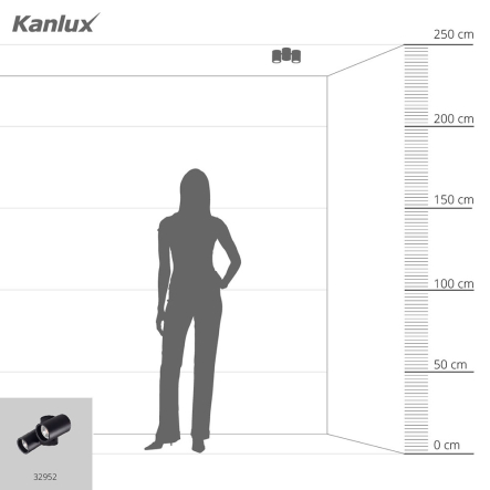 Спотовый светильник Kanlux, BLURRO, 2xGU10 CO-B, черный, 32952