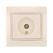 Розетка ТБ кінцева Lezard MIRA, крем, 701-0303-130
