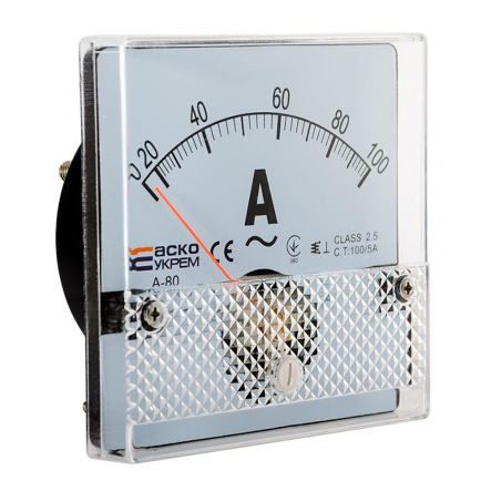 Амперметр АСКО-УКРЕМ АС 100/5А 80х80, А-80, A0190010050