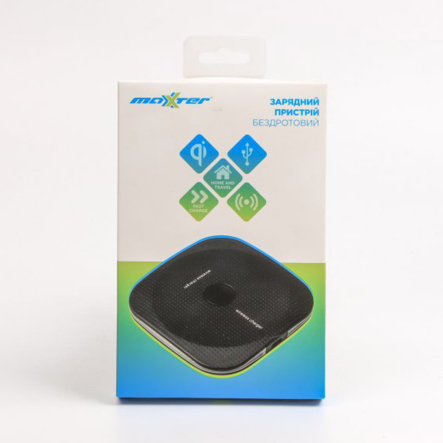 Беспроводное зарядное устройство Fast Charge, Maxxter M-QIF-02, черное
