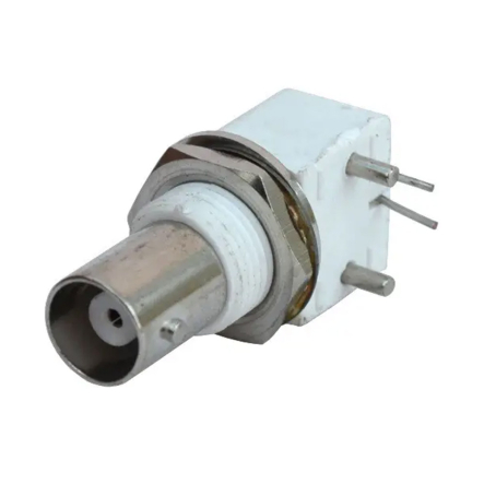 Гніздо, BNC монтажне кутове корпус пластик на плату - 1