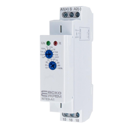 Реле задержки времени отключения АСКО-УКРЕМ NTE9-A1 AC/DC 12-240V, A0010240001