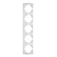 Рамка пятерная вертикальная VIKO CARMEN, 90571405, белая