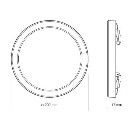 Светильник LED накладной VIDEX DL6R, 24W, 3000-6500K, круг  292х17мм, белый, VL-DL6R-24CW