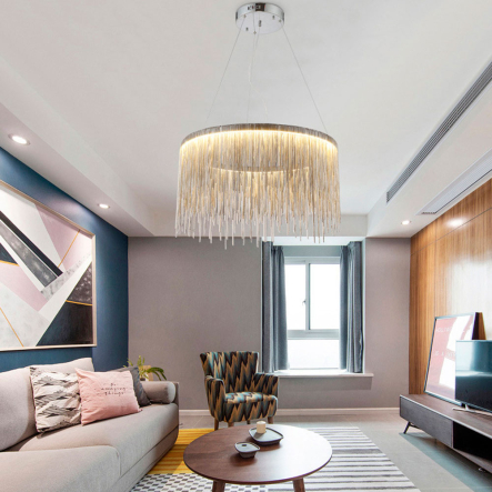 Люстра LAGUNA Lighting 48903-36 хром, алюминий, цепочки, 36W LED, 3000K+6000K