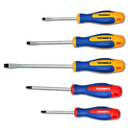 Набор отверток Master Cr-V, (3SL, 2PH) 5шт. - 1