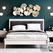 Кровать Мебус Эмили 160х200 мм, 1690х2180х1100 мм, ясень массив кремвайс