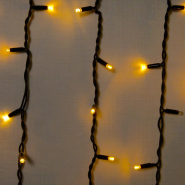 Гирлянда внешняя DELUX, ICICLE, 75LED, 2x0,7м, 18 flash, желтая/черная, IP44