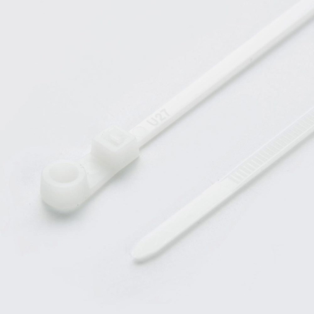 Хомут нейлоновый с креплением под винт АПРО, CTRM-W5200, 200x5 белый (пач. 100 шт.)