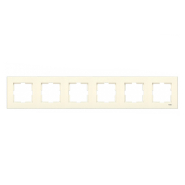 Рамка шестерная горизонтальная VIKO KARRE, 90571456, крем