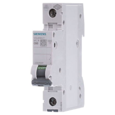 Автоматический выключатель Siemens 5SL6163-7, 1P, C, 63A, 6kA - 1