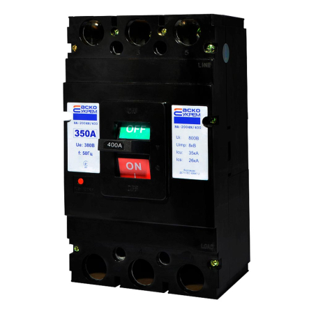 Автоматический выключатель АСКО-УКРЕМ ВА-2004N/400, 3р, 350 А, A0010040073