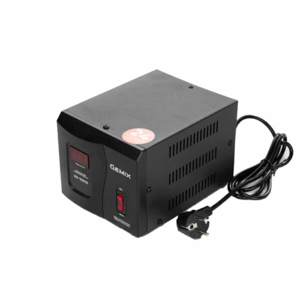 Стабилизатор напряжения Gemix GX-1001D, 700 Вт, релейный цифровой