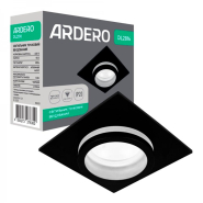 Светильник точечный встраиваемый Ardero DL2816, GX5,3, квадрат, чёрный