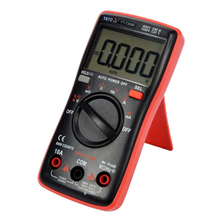 Мультиметр TRUE RMS электрических параметров YATO YT-73096 с LCD-цифровым диапазоном 6000