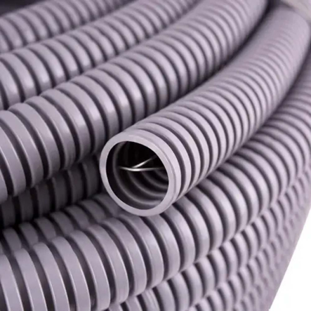 Гофрированная труба ПВХ d25/18,3 темно-серая, 100м/бухта - 1